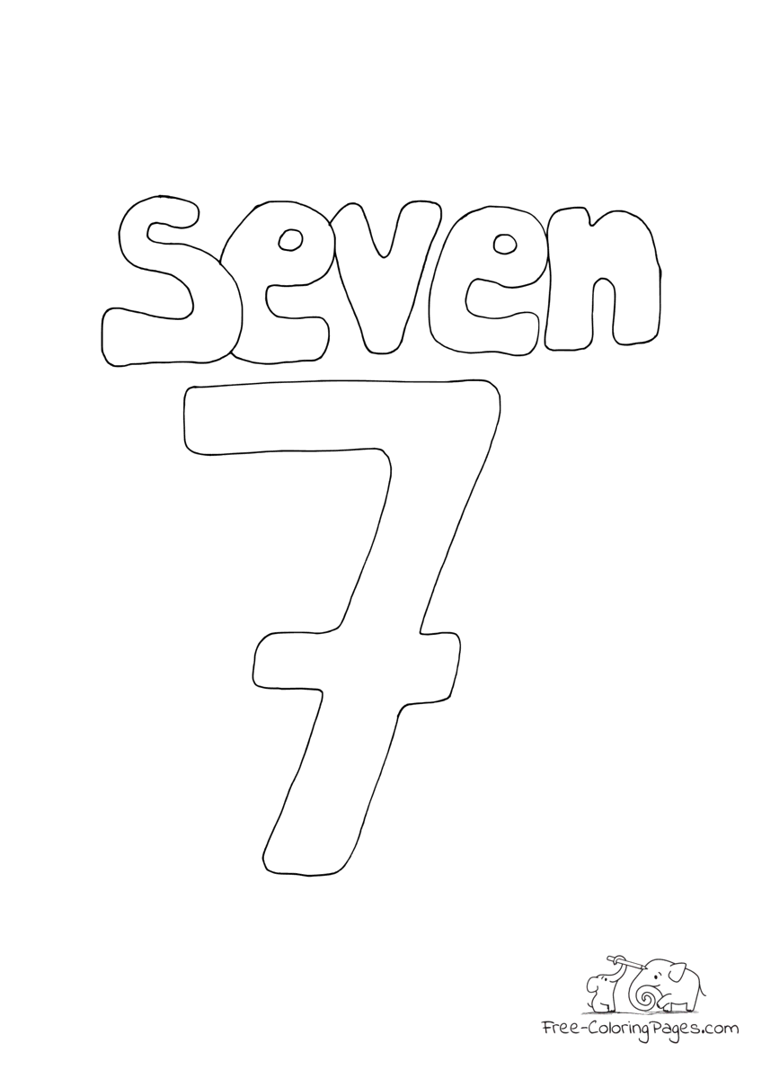 100+ Number Seeven Coloring Pages Part 19