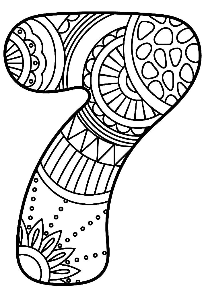 100+ Number Seeven Coloring Pages Part 53