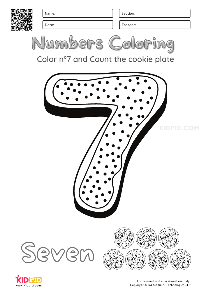 100+ Number Seeven Coloring Pages Part 57