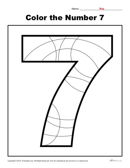 100+ Number Seeven Coloring Pages Part 61