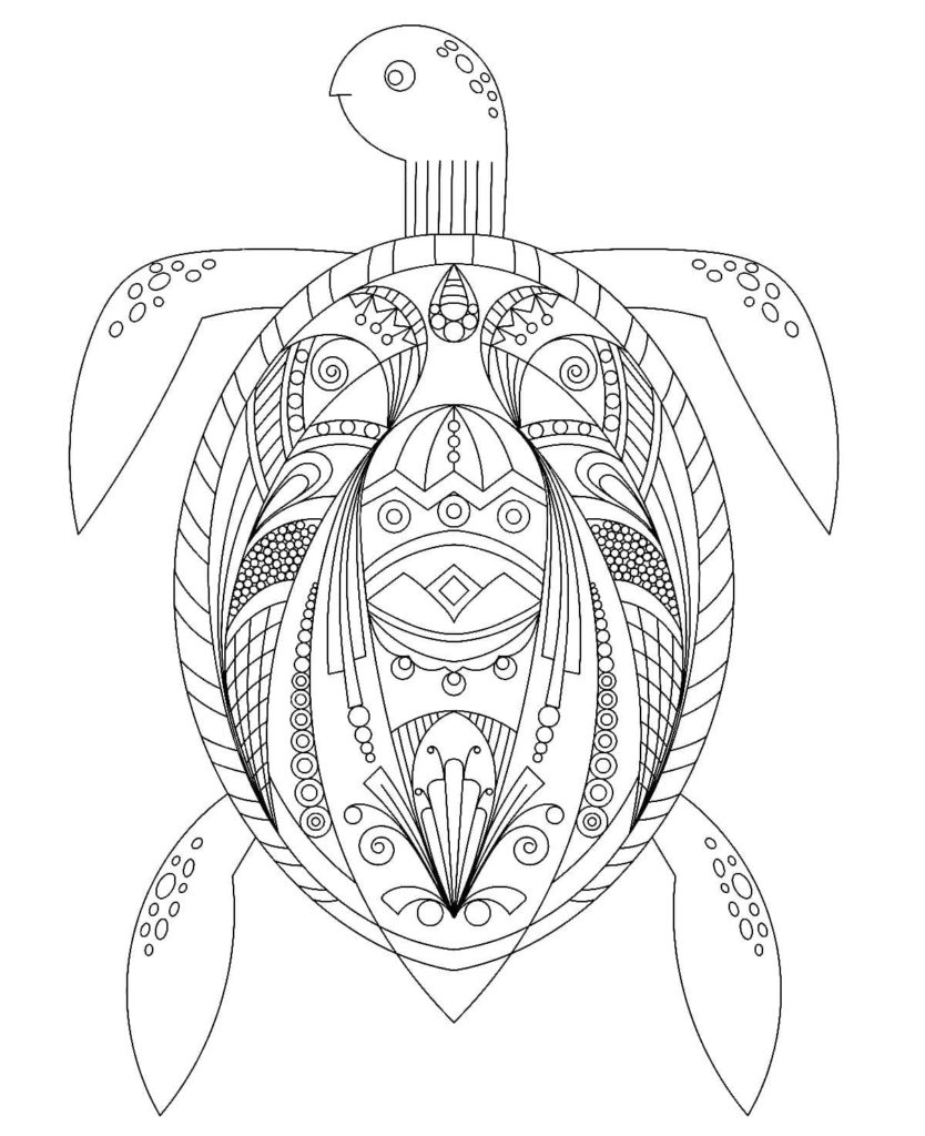 100+ Turtle Coloring Pages Free Printable Part 118