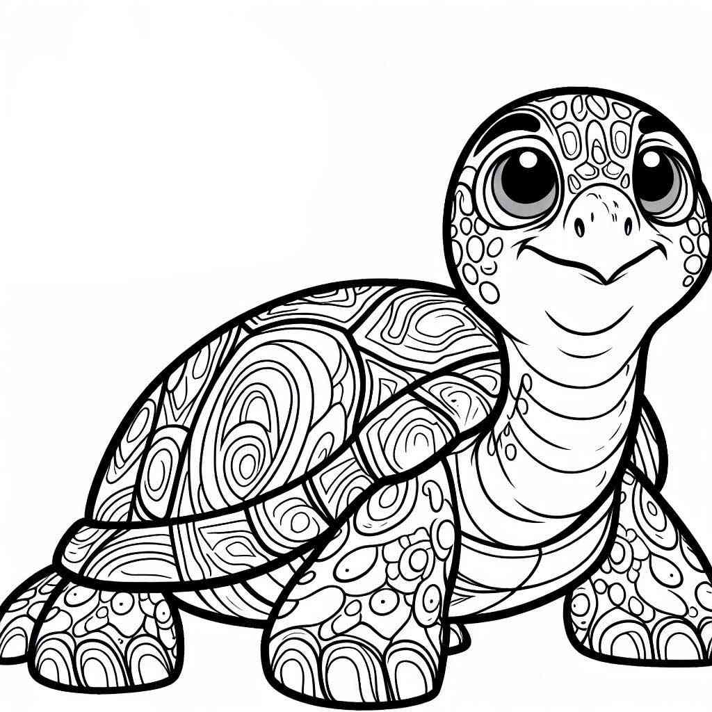 100+ Turtle Coloring Pages Free Printable Part 25