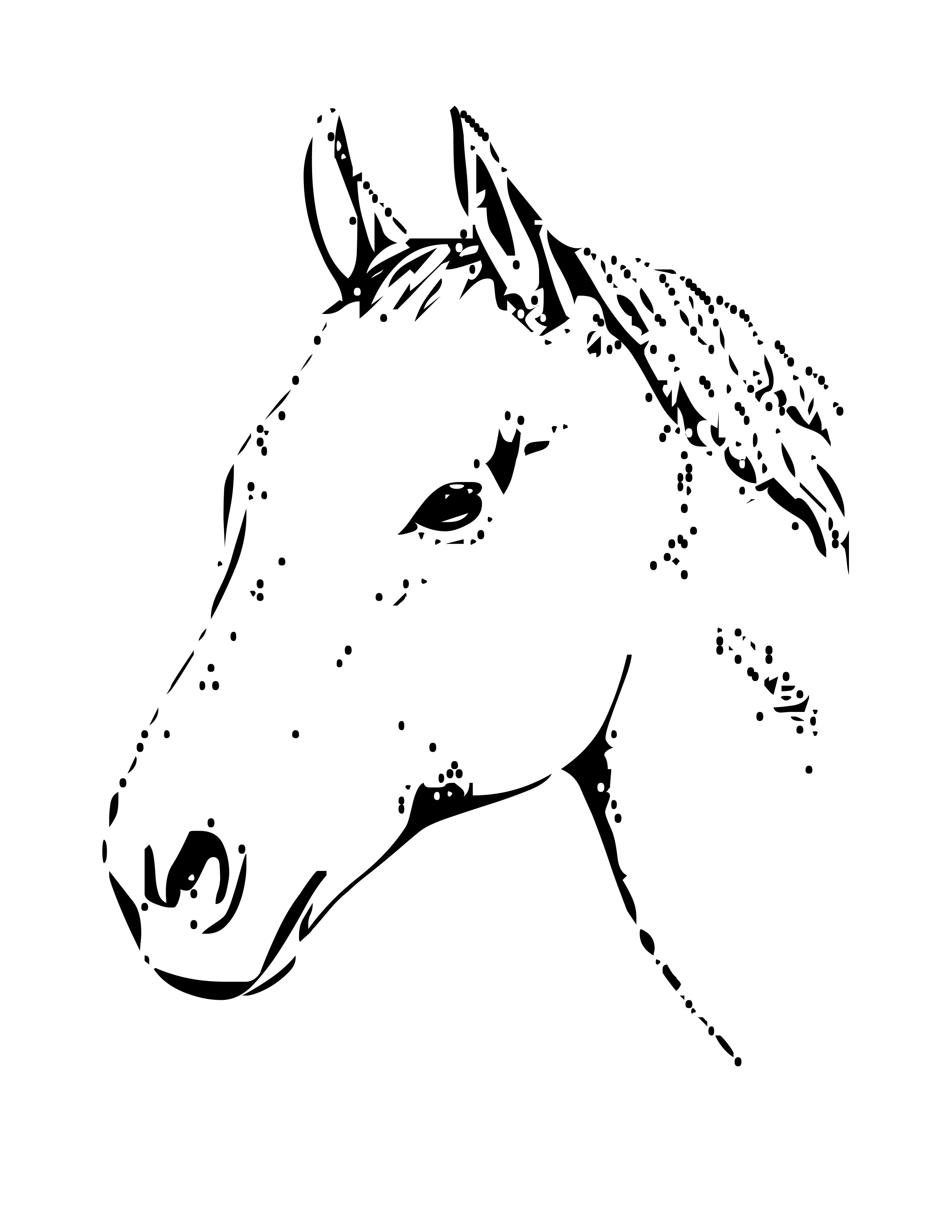 130+ Coloring Pages Horses Part 10