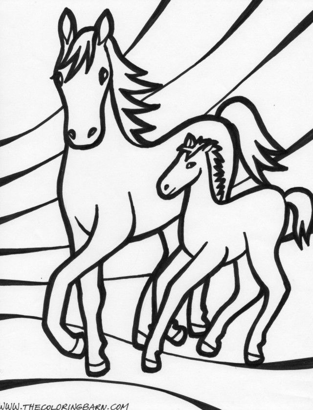 130+ Coloring Pages Horses Part 100