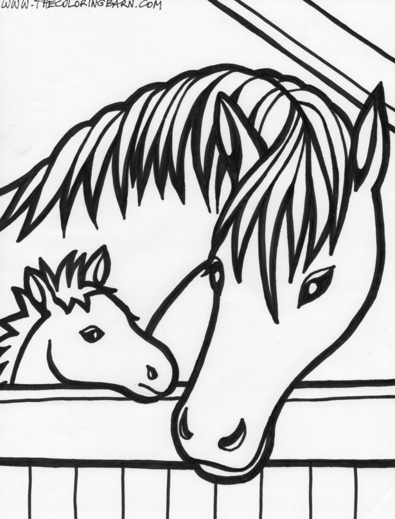 130+ Coloring Pages Horses Part 11