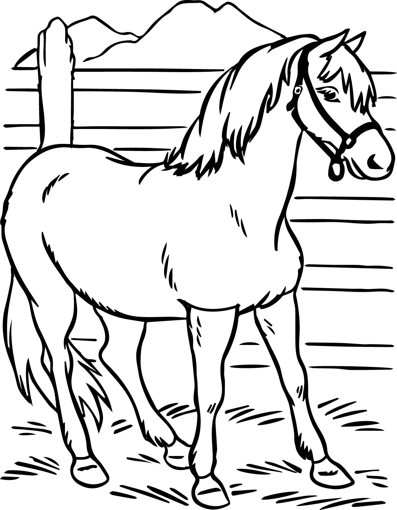 130+ Coloring Pages Horses Part 13