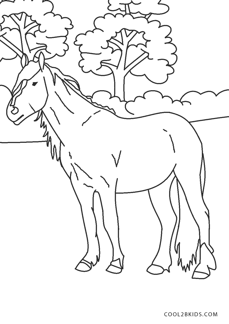 130+ Coloring Pages Horses Part 14