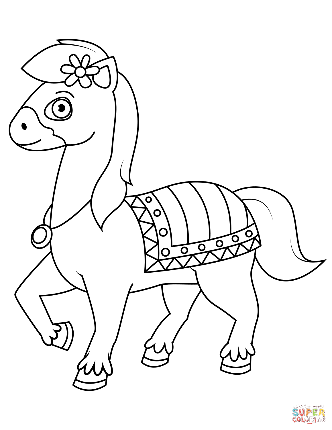 130+ Coloring Pages Horses Part 15