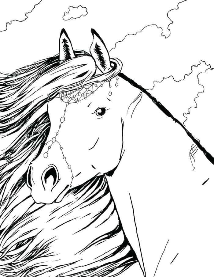 130+ Coloring Pages Horses Part 19