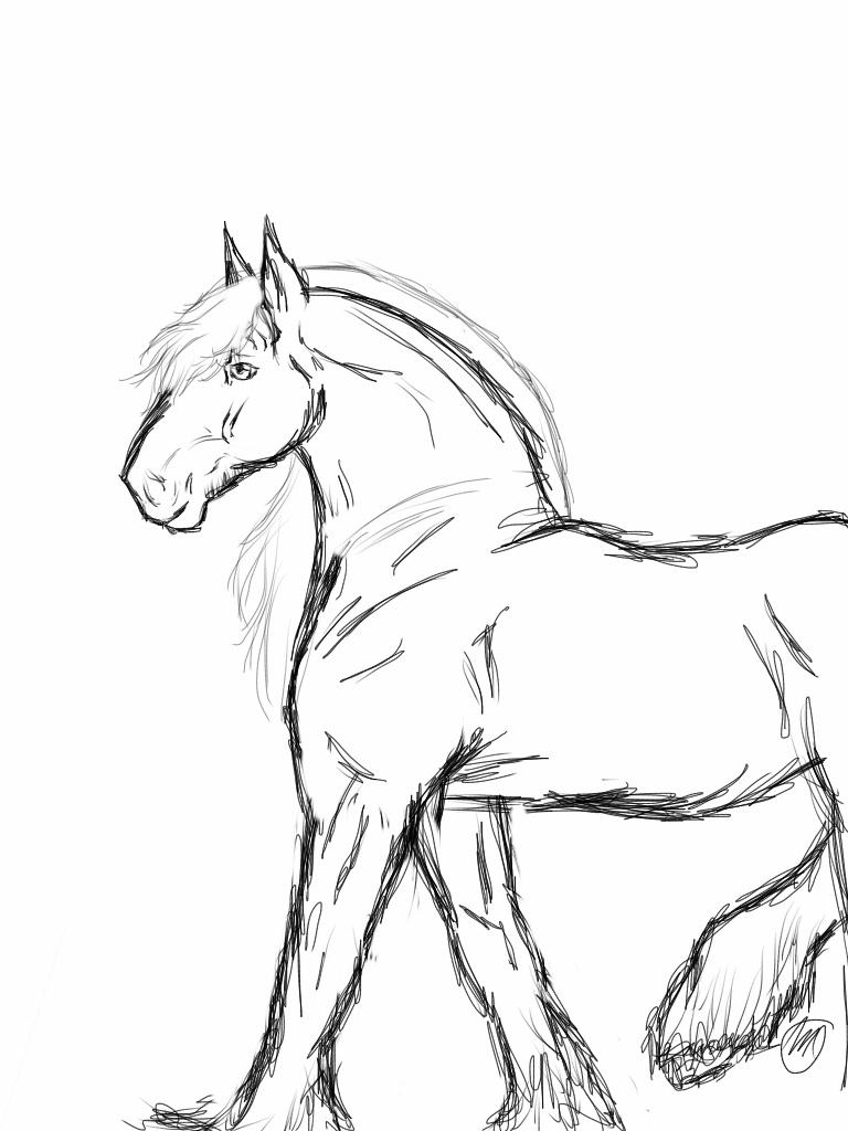 130+ Coloring Pages Horses Part 2