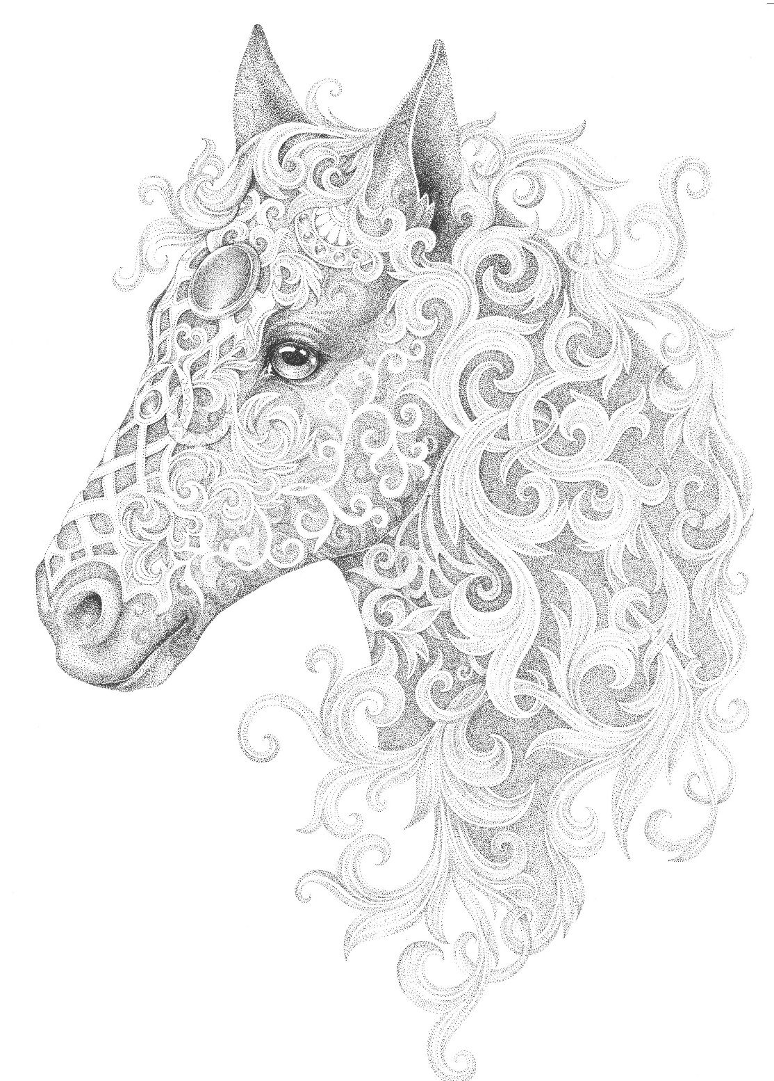 130+ Coloring Pages Horses Part 21