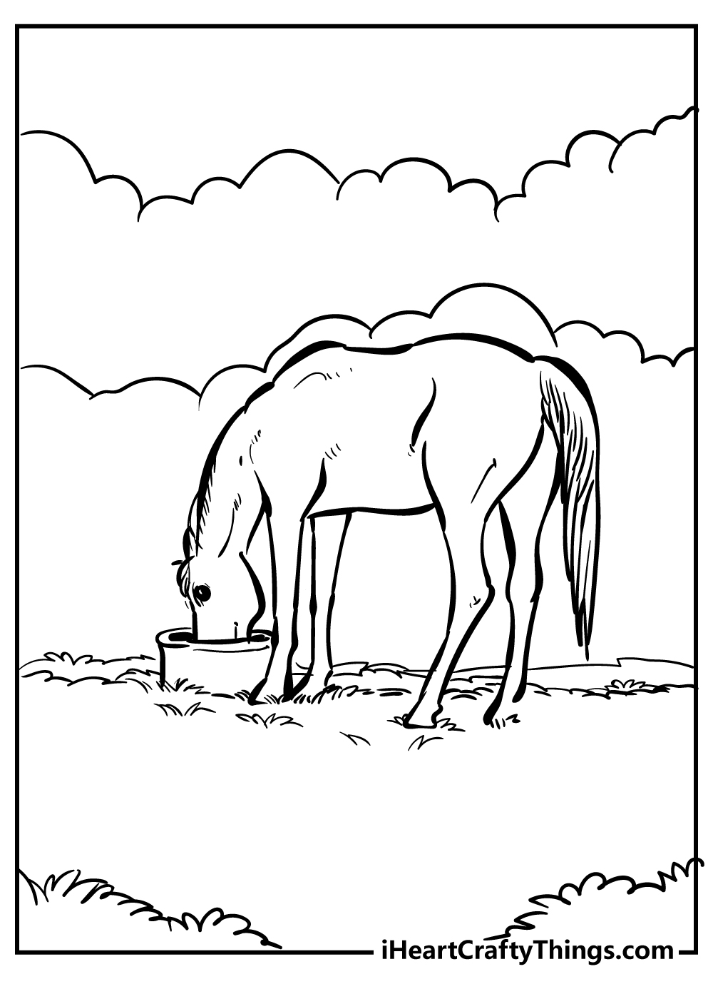 130+ Coloring Pages Horses Part 28