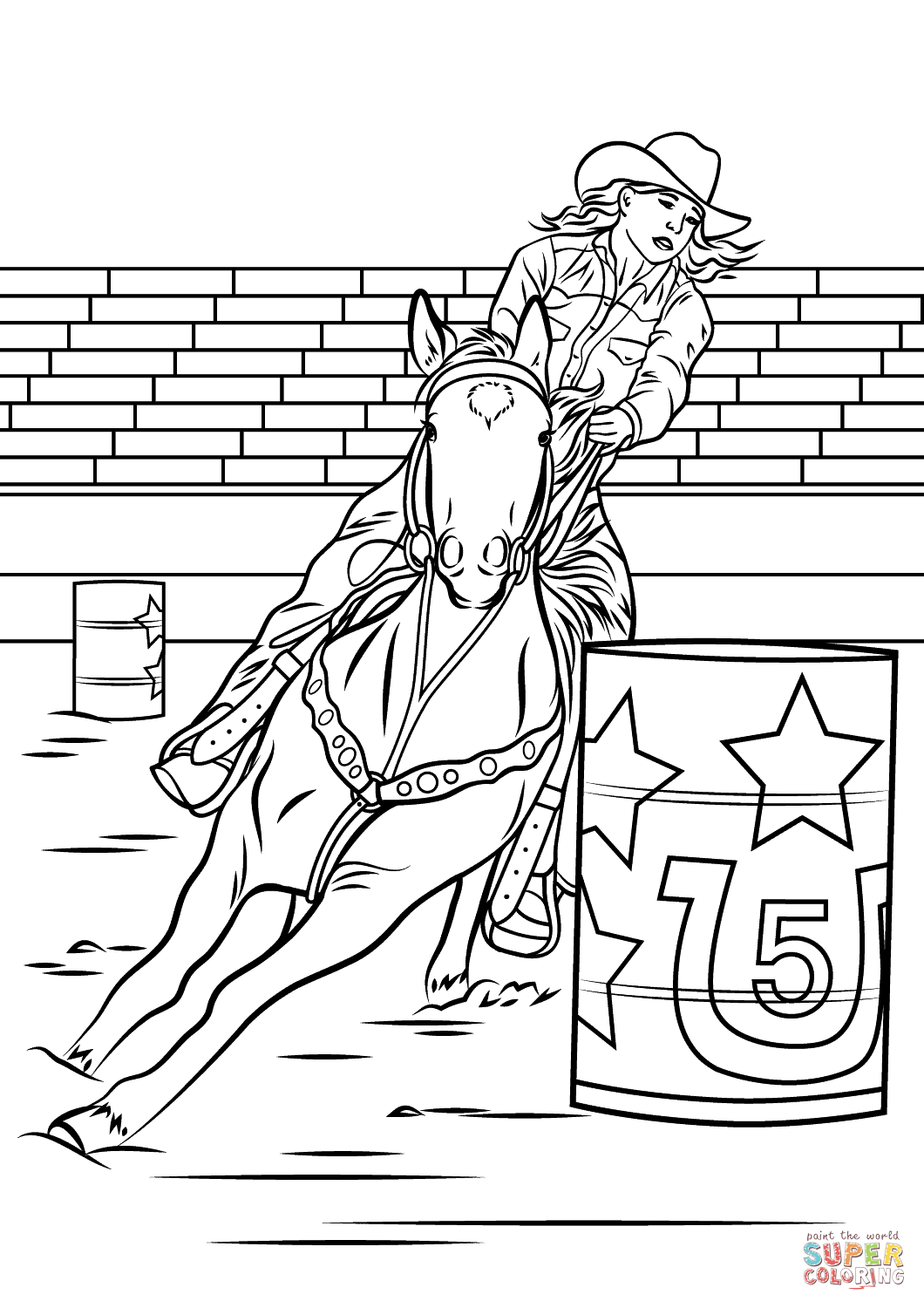 130+ Coloring Pages Horses Part 7