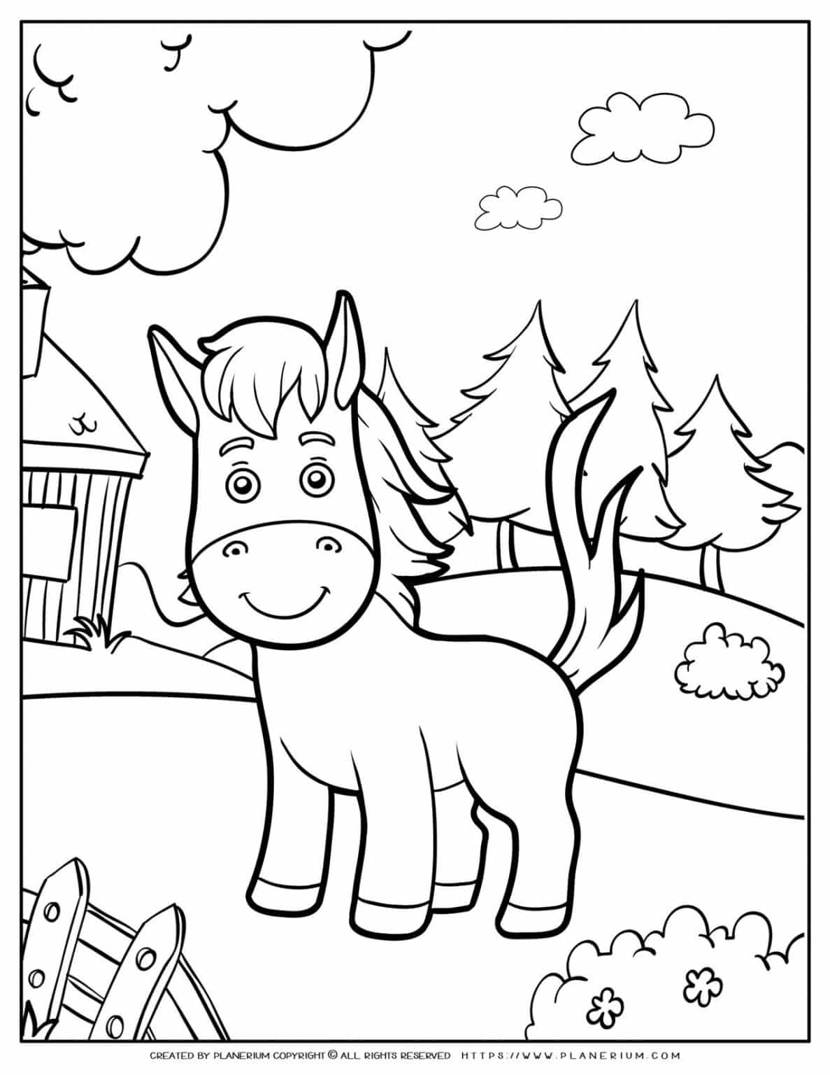 130+ Coloring Pages Horses Part 71