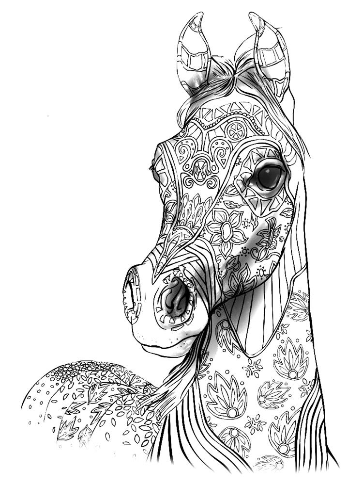 130+ Coloring Pages Horses Part 79