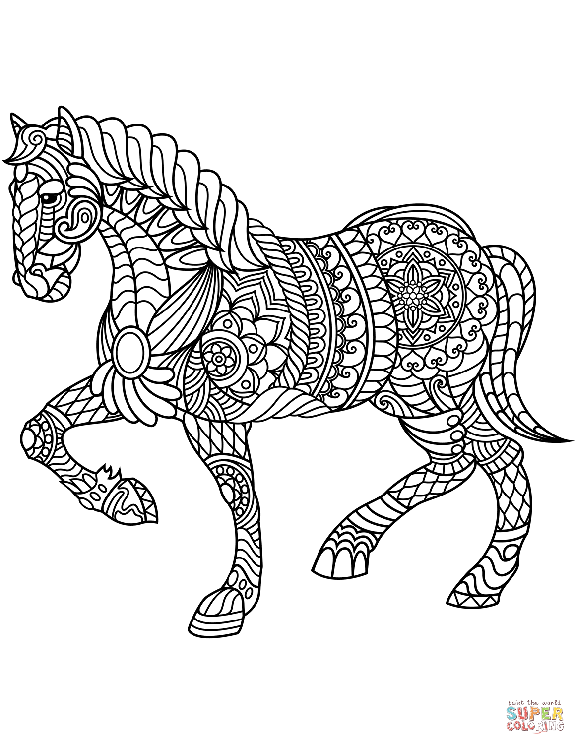 130+ Coloring Pages Horses Part 80