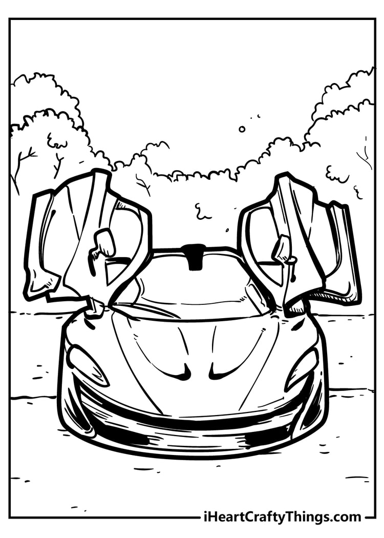 180+ Car Coloring Pages: Vroom Vroom Coloring Fun 100