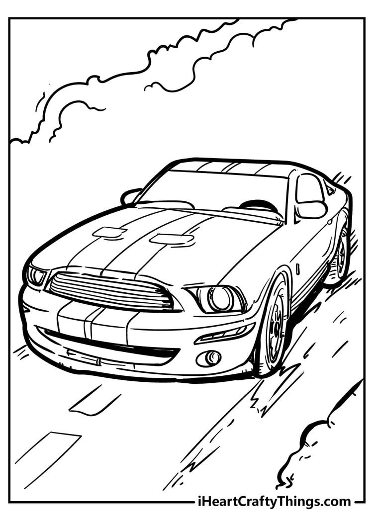 180+ Car Coloring Pages: Vroom Vroom Coloring Fun 136