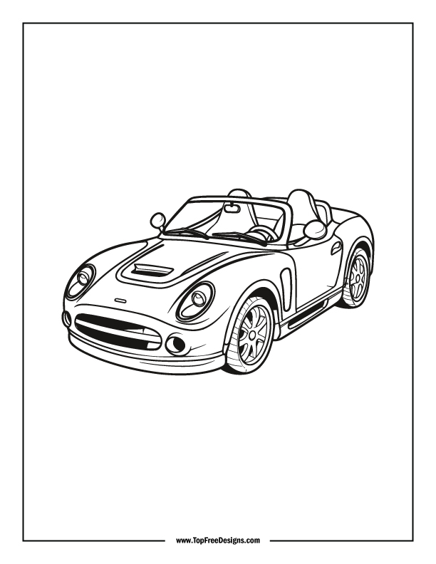 180+ Car Coloring Pages: Vroom Vroom Coloring Fun 138