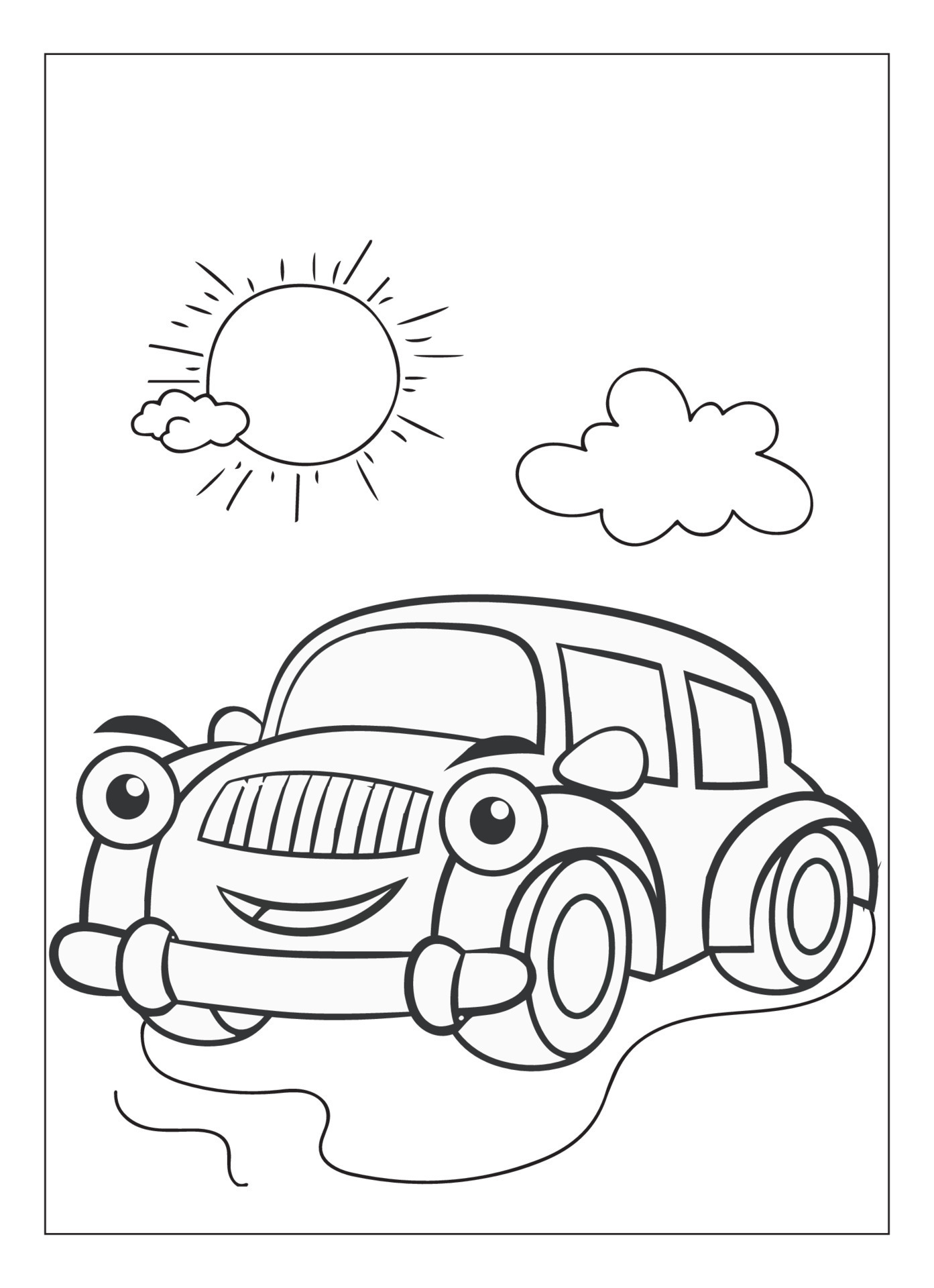 180+ Car Coloring Pages: Vroom Vroom Coloring Fun 39