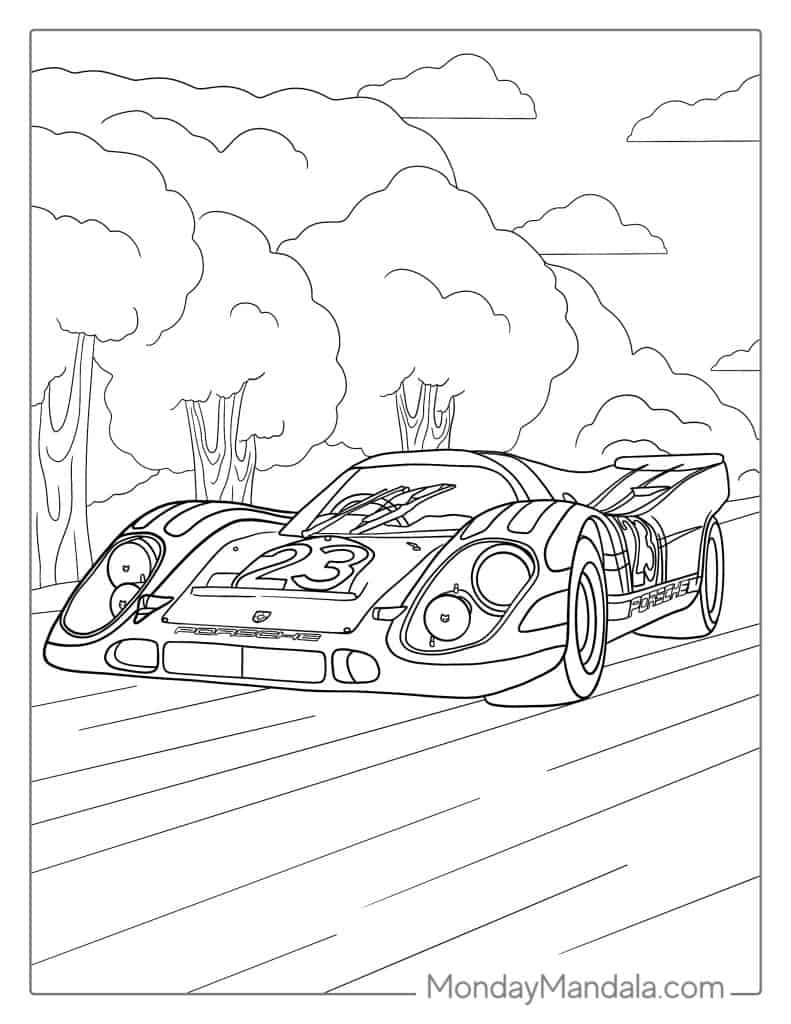 180+ Car Coloring Pages: Vroom Vroom Coloring Fun 57