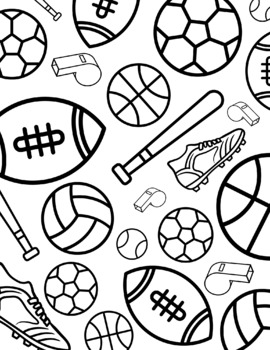 55+ Sports Adult Coloring Pages: Designs for Sports Fans 104