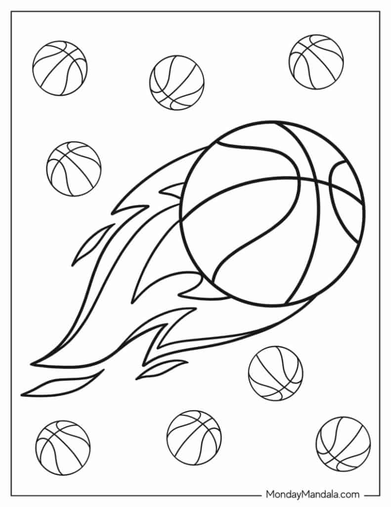 55+ Sports Adult Coloring Pages: Designs for Sports Fans 107