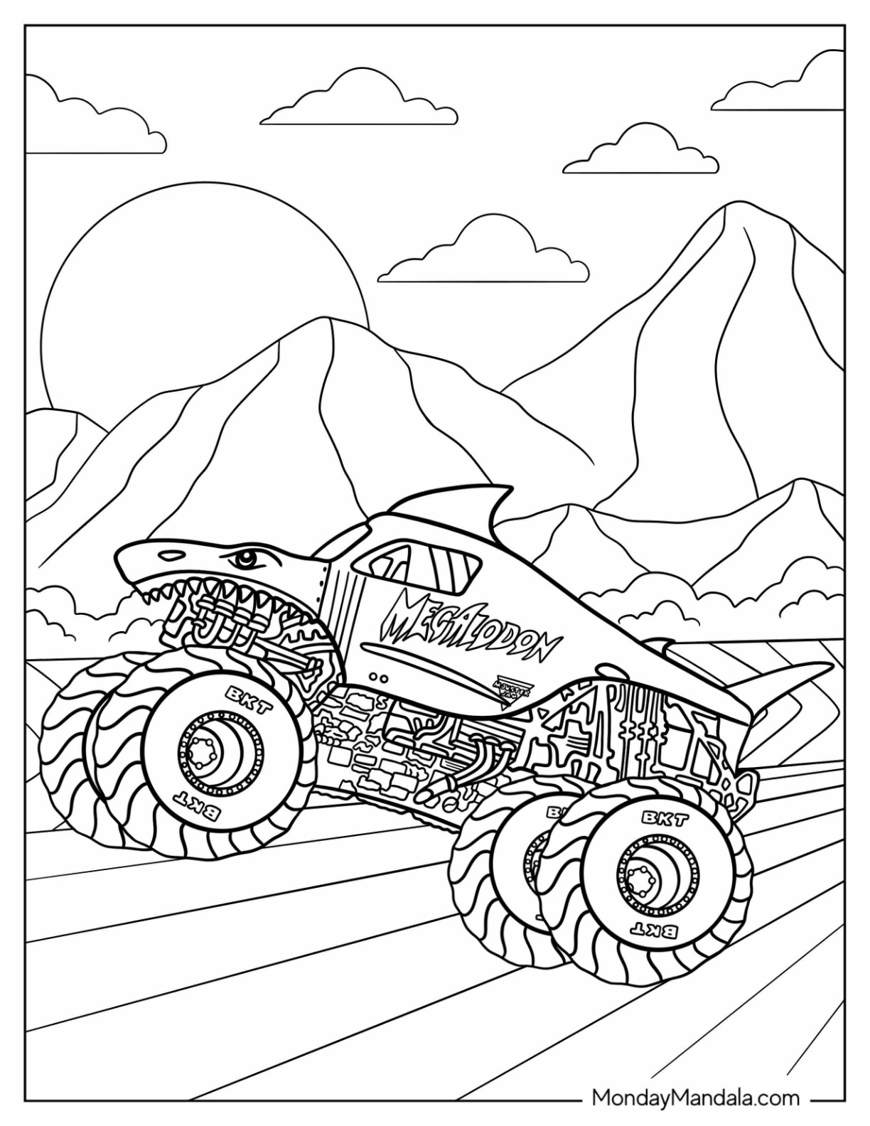 99+ Monster Trucks Printable Coloring Pages 133