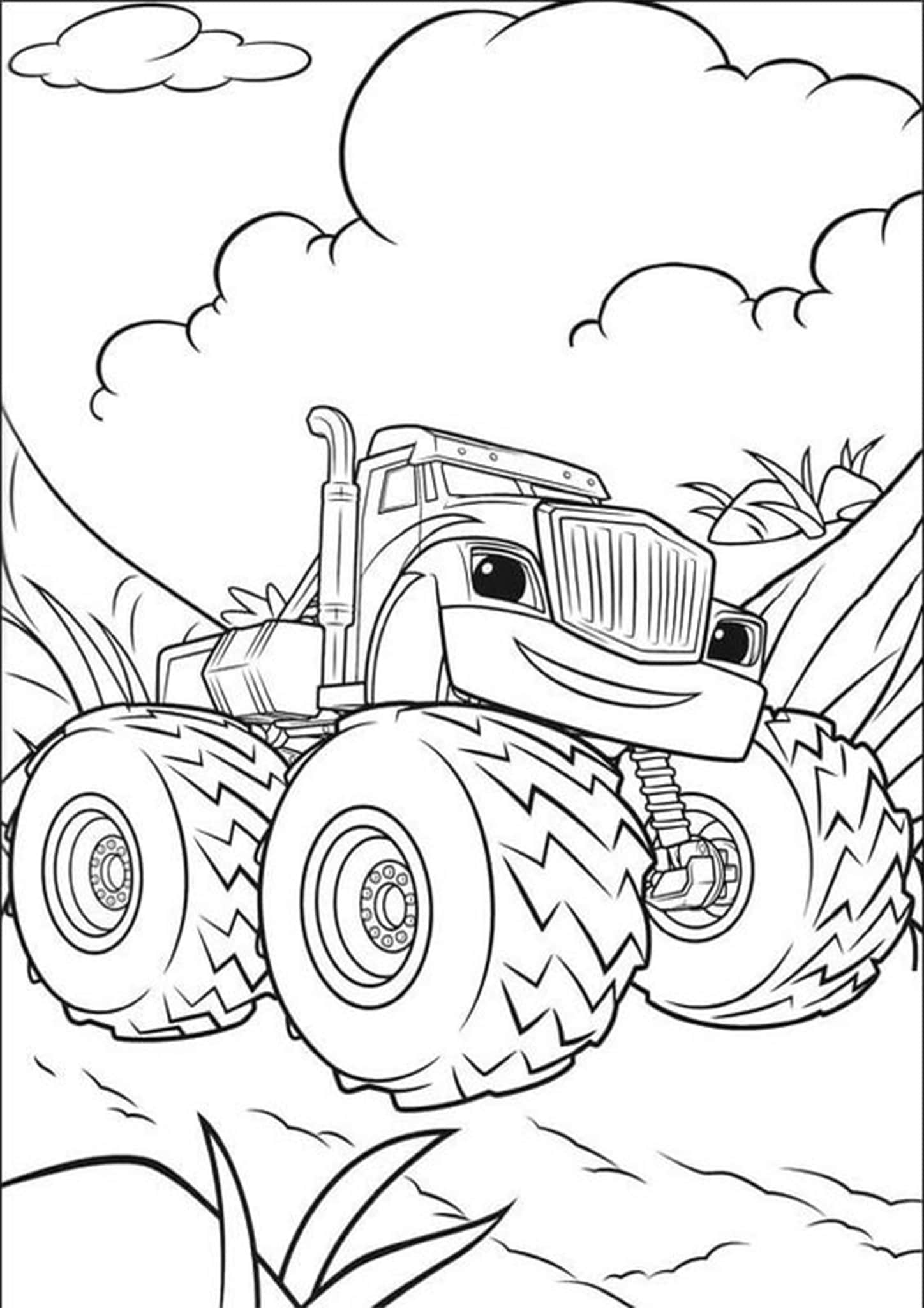 99+ Monster Trucks Printable Coloring Pages 136