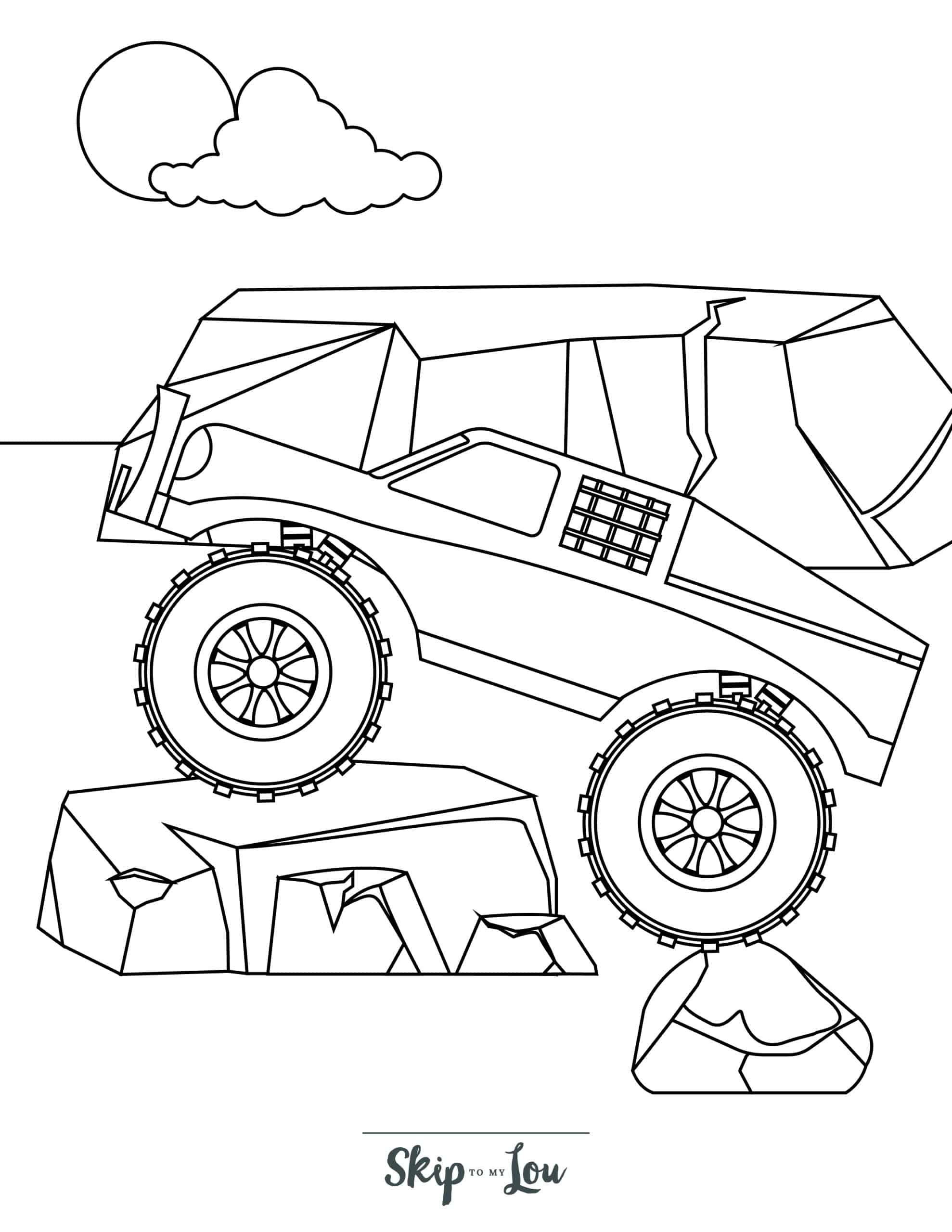 99+ Monster Trucks Printable Coloring Pages 147