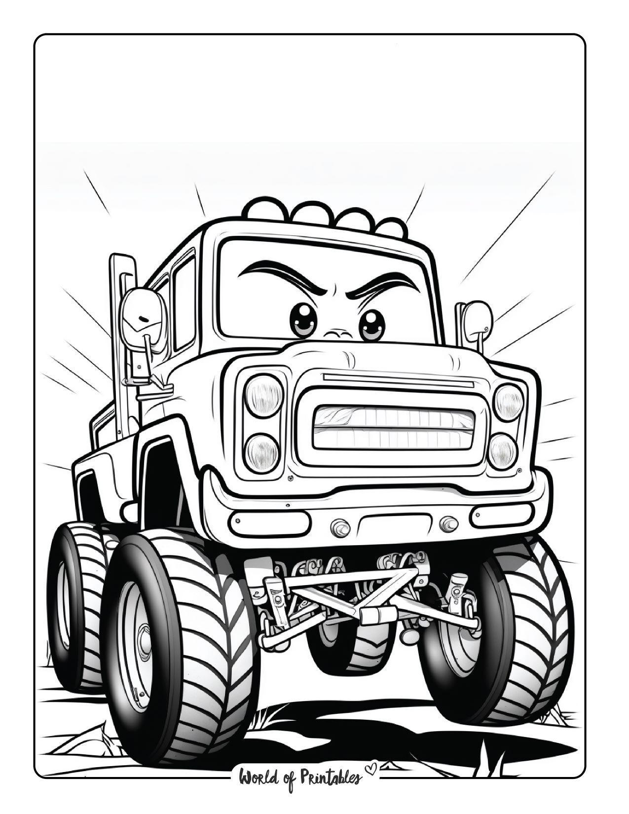 99+ Monster Trucks Printable Coloring Pages 30