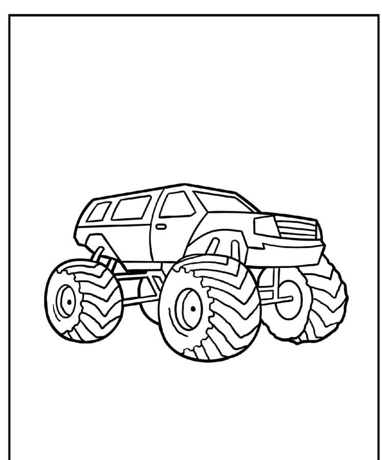 99+ Monster Trucks Printable Coloring Pages 31