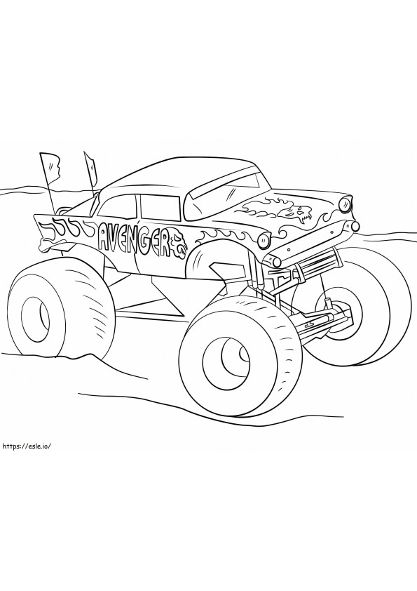 99+ Monster Trucks Printable Coloring Pages 36