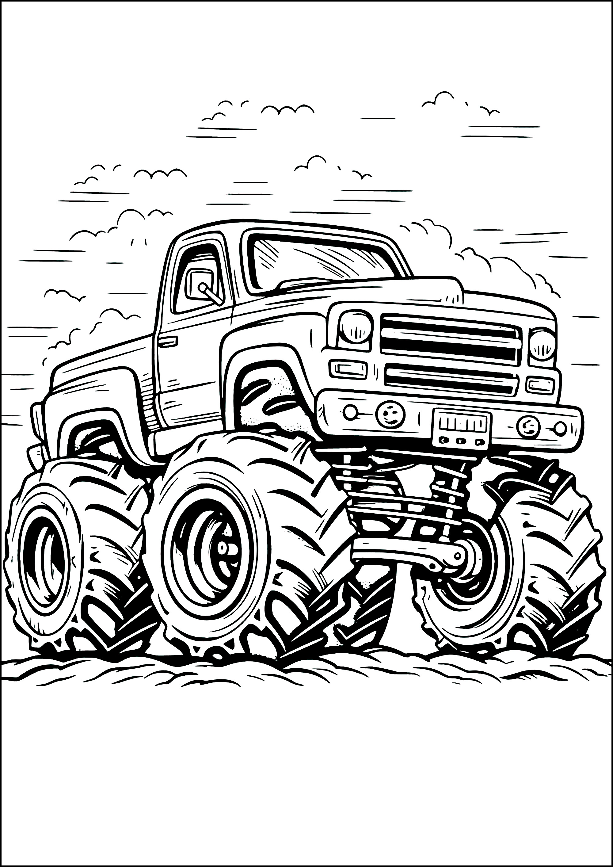 99+ Monster Trucks Printable Coloring Pages 38