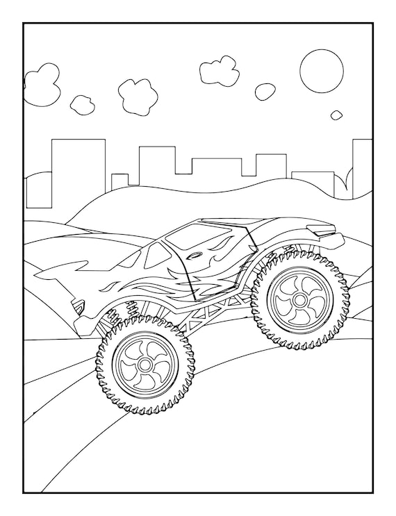 99+ Monster Trucks Printable Coloring Pages 49