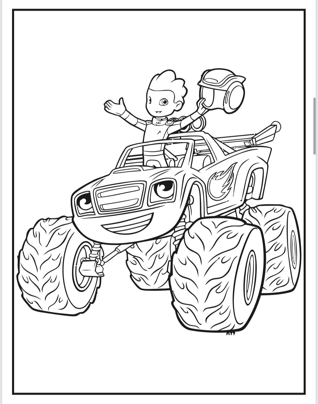 99+ Monster Trucks Printable Coloring Pages 54