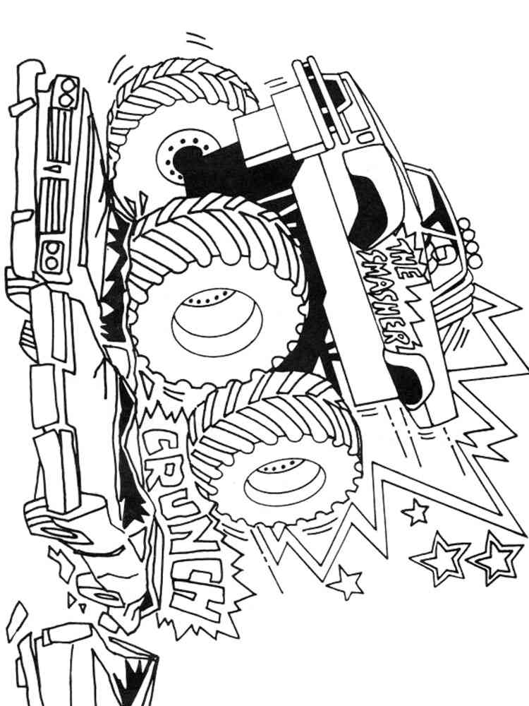 99+ Monster Trucks Printable Coloring Pages 59