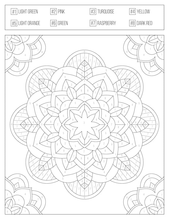 Color by Number: 150+ Engaging Adult Coloring Pages 134