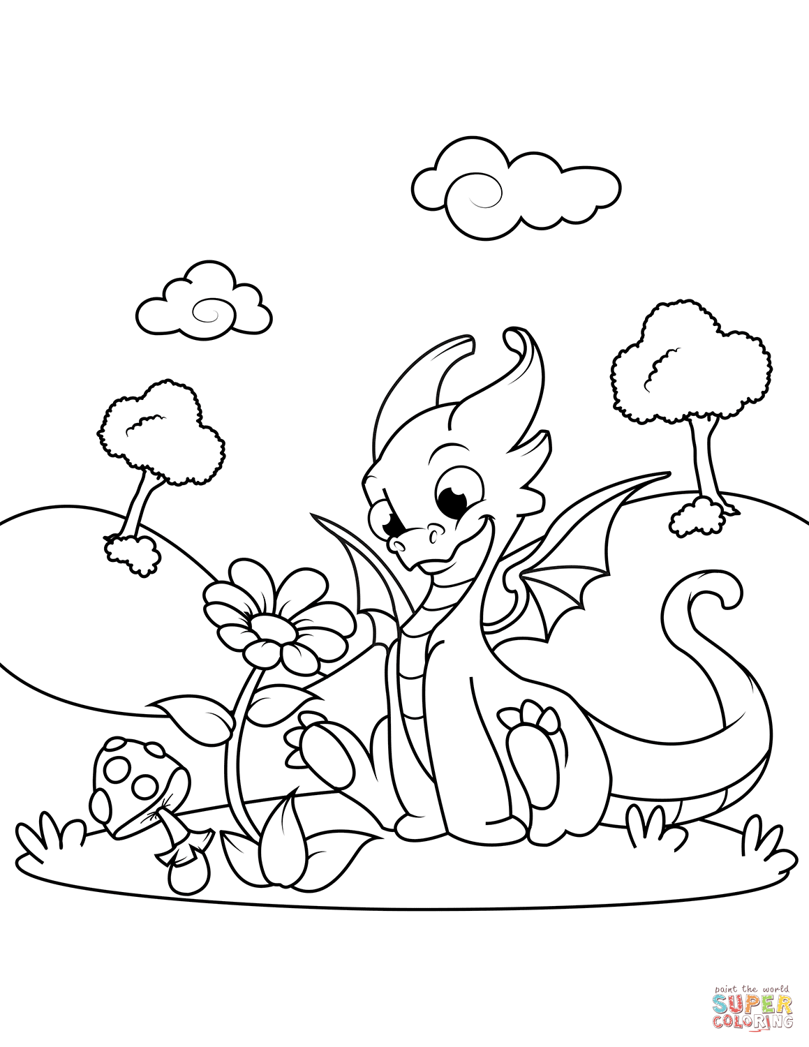 Dragon Coloring Pages Free Printable 130