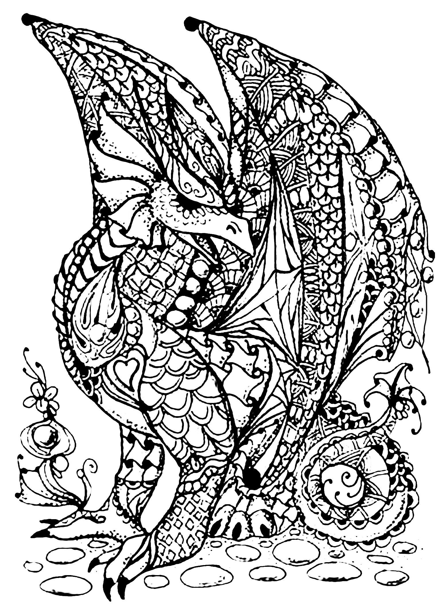 Dragon Coloring Pages Free Printable 135