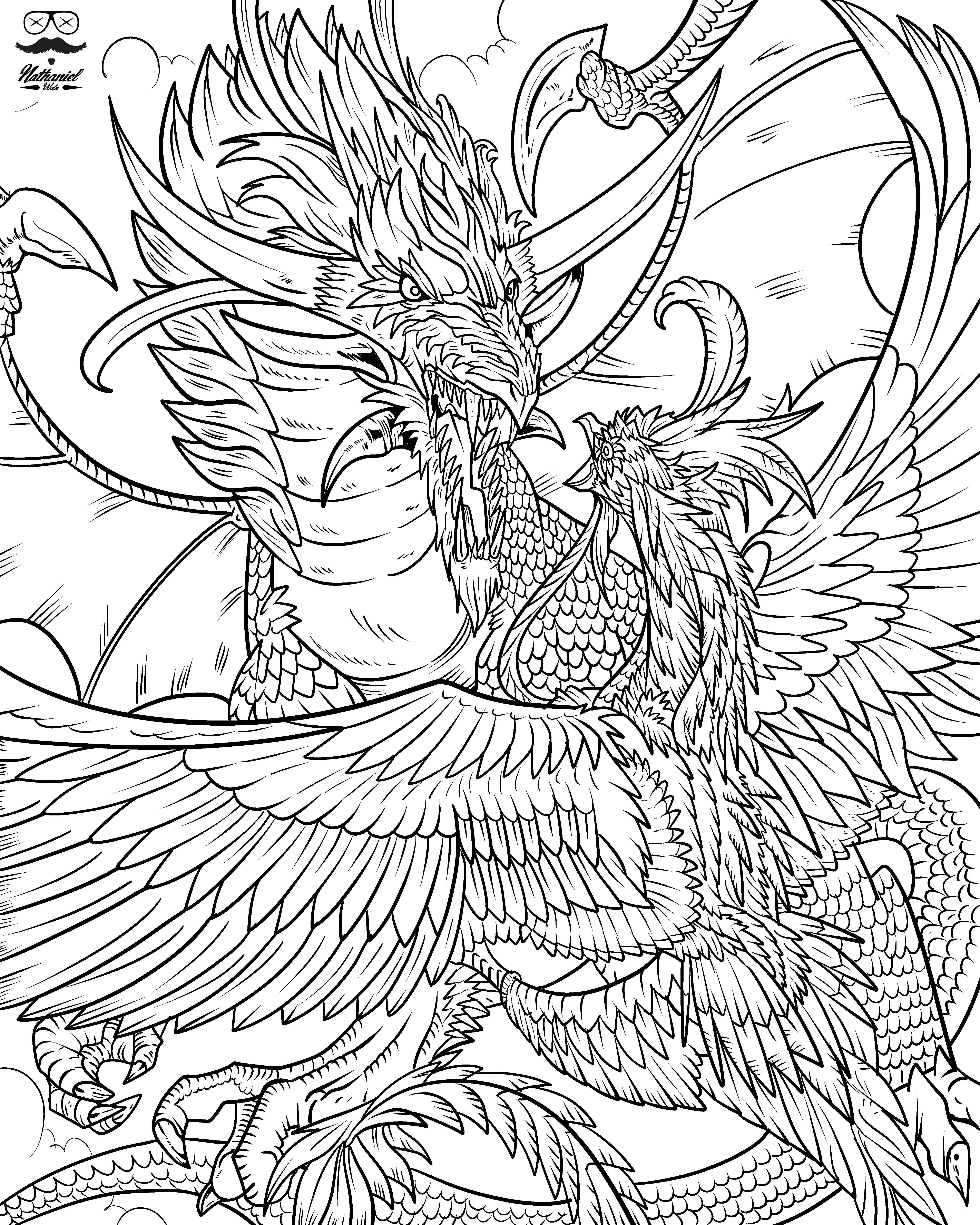 Dragon Coloring Pages Free Printable 163