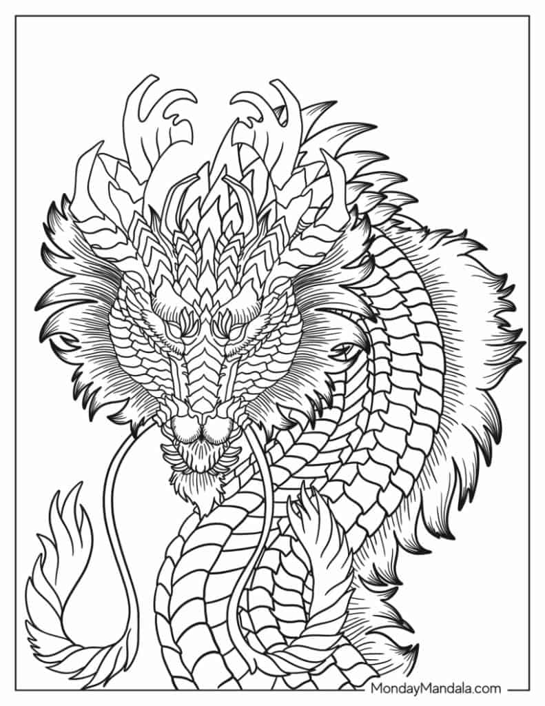 Dragon Coloring Pages Free Printable 180