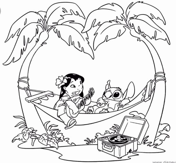 Lilo and Stitch Coloring Pages Free Printable 10