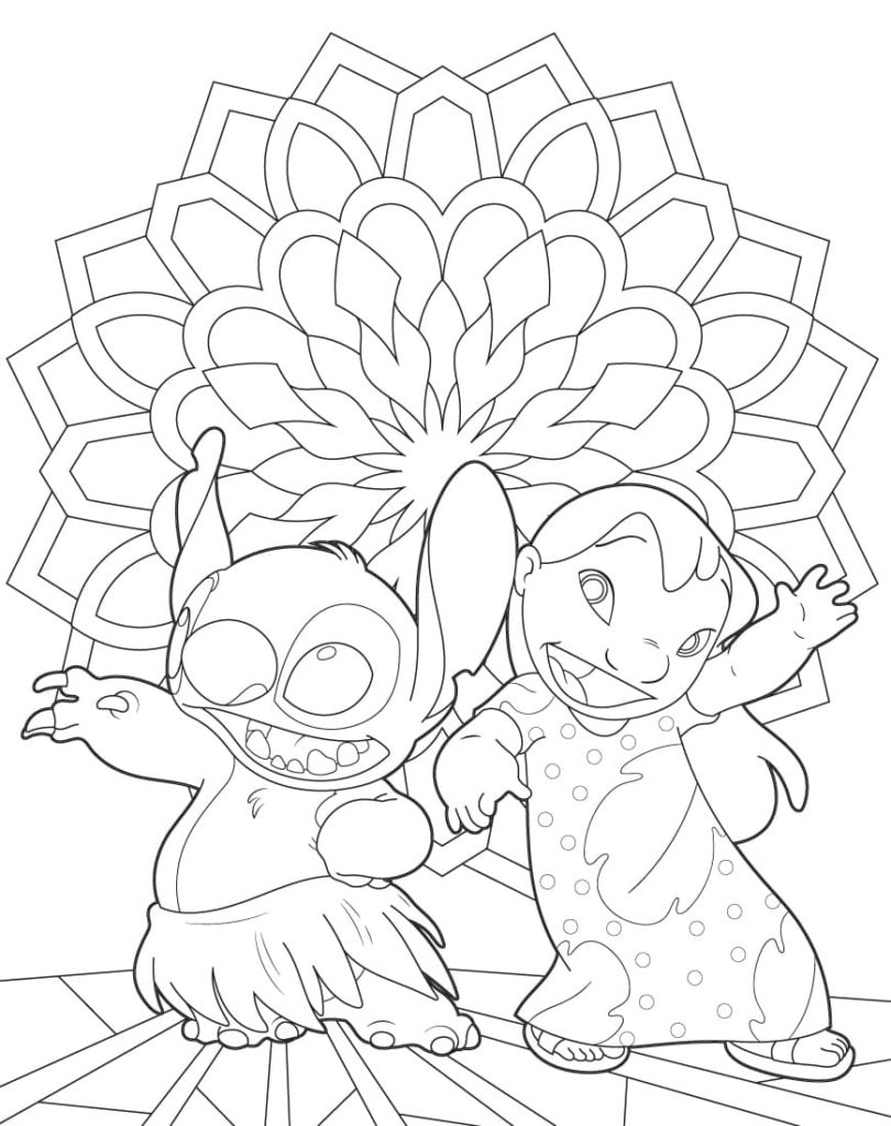 Lilo and Stitch Coloring Pages Free Printable 33