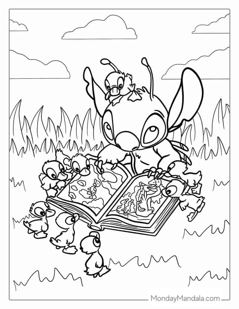 Lilo and Stitch Coloring Pages Free Printable 55