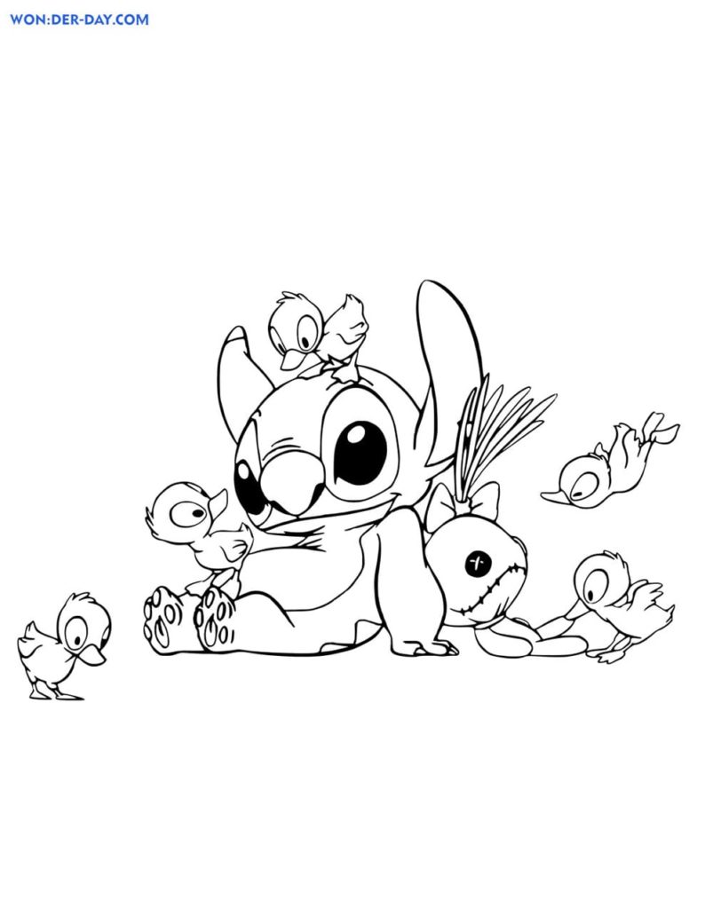 Lilo and Stitch Coloring Pages Free Printable 6