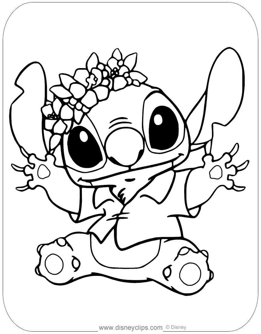 Lilo and Stitch Coloring Pages Free Printable 61