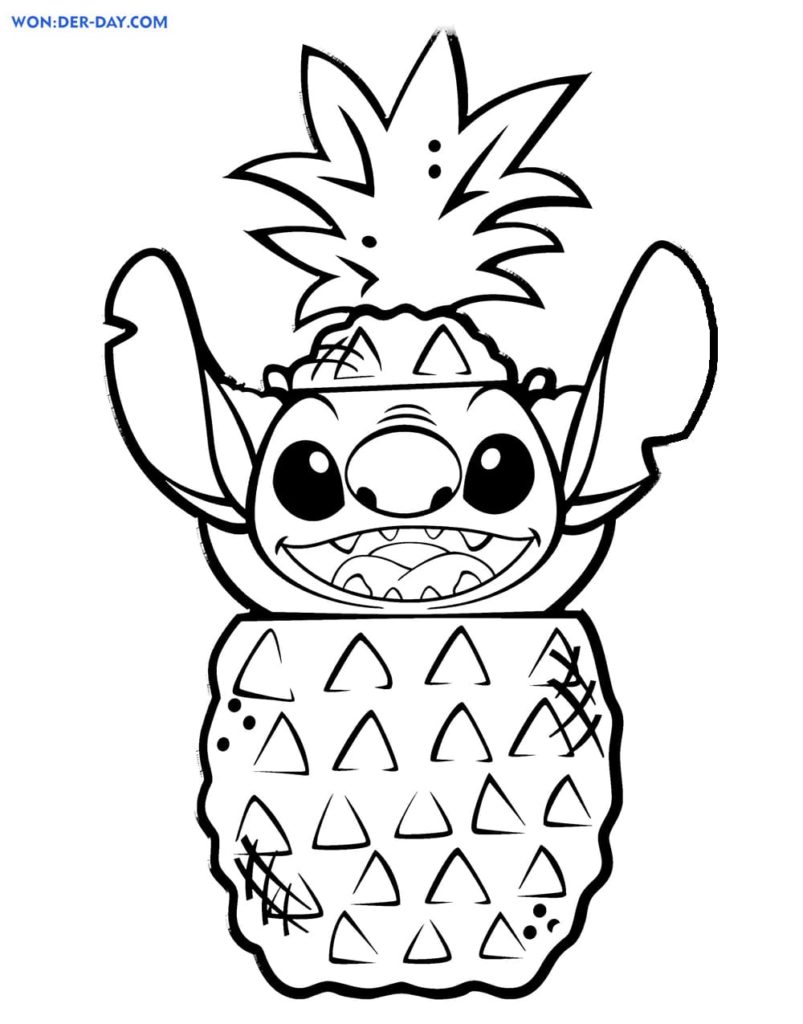 Lilo and Stitch Coloring Pages Free Printable 77