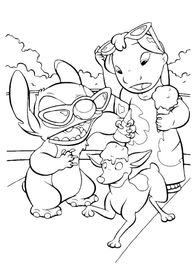 Lilo and Stitch Coloring Pages Free Printable 8