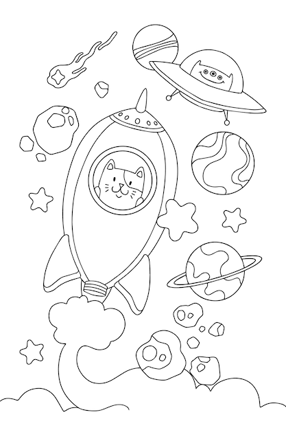 Space Coloring Pages Free Printable | Spring Fall 168